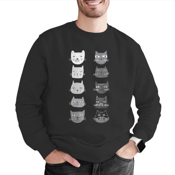 Cat Themed Artist Value Scale Educational Art Teacher Men Graphic Sweatshirt, funny gift Cat Themed Artist Value Scale Educational Art Teacher Men Graphic Sweatshirt, funny gift