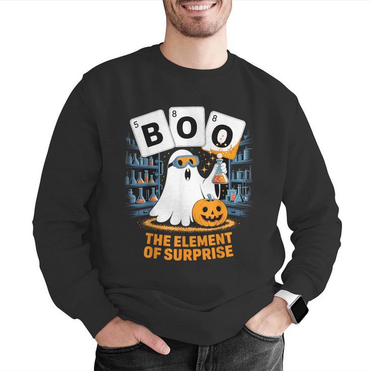 Chemistry Boo Ghost Element Of Surprise Science Teacher Tee Men Graphic Sweatshirt, Science Teacher Sweatshirts, funny gift