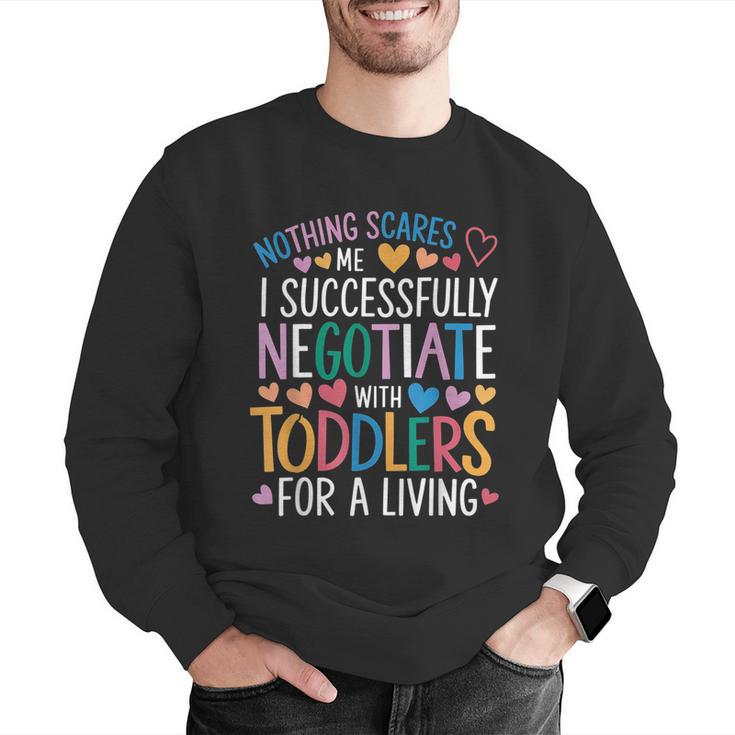 Childcare Teacher Negotiate With Toddlers Daycare Provider Men Graphic Sweatshirt, funny gift