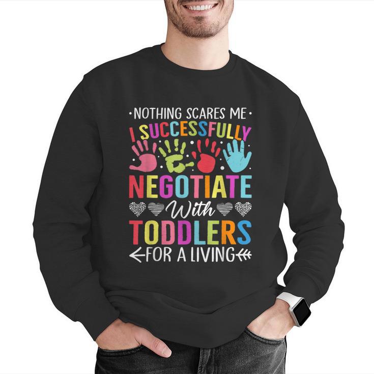 Childcare Teacher Negotiate With Toddlers Daycare Provider Men Women Girls Kids Men Graphic Sweatshirt, funny gift