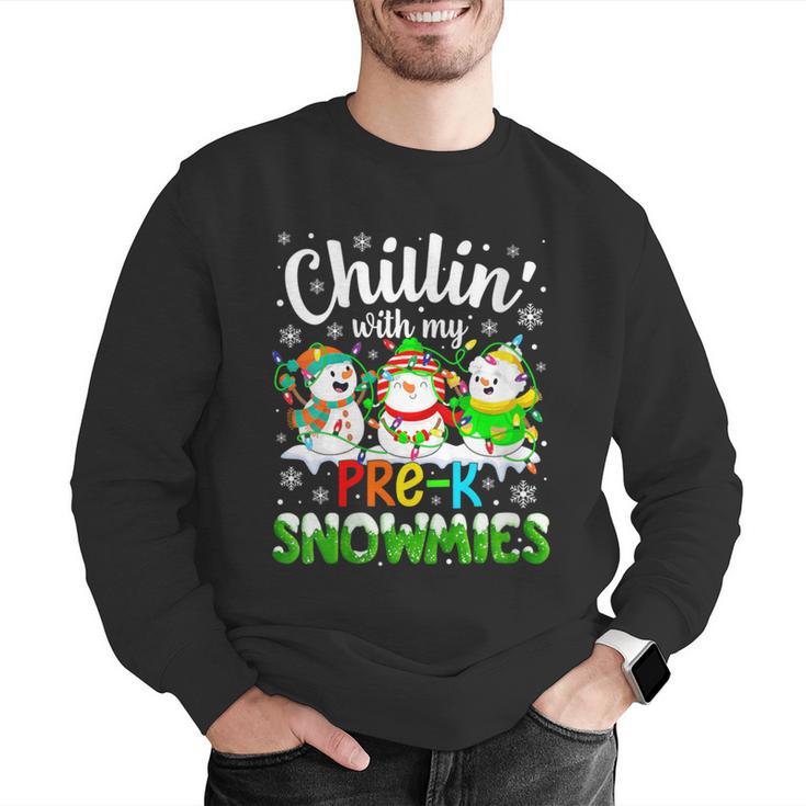 Chillin With My Pre-K Snowmies Christmas Teacher Xmas Men Graphic Sweatshirt, funny gift Chillin With My Pre-K Snowmies Christmas Teacher Xmas Men Graphic Sweatshirt, funny gift