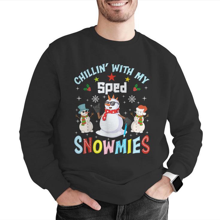Chillin With My Sped Snowmies Teacher Student Christmas Men Graphic Sweatshirt, funny gift Chillin With My Sped Snowmies Teacher Student Christmas Men Graphic Sweatshirt, funny gift