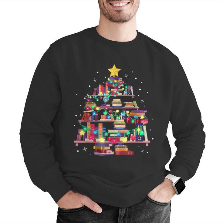 Christmas Library Tree Love Reading Books Nerd Teacher Men Graphic Sweatshirt, funny gift Christmas Library Tree Love Reading Books Nerd Teacher Men Graphic Sweatshirt, funny gift