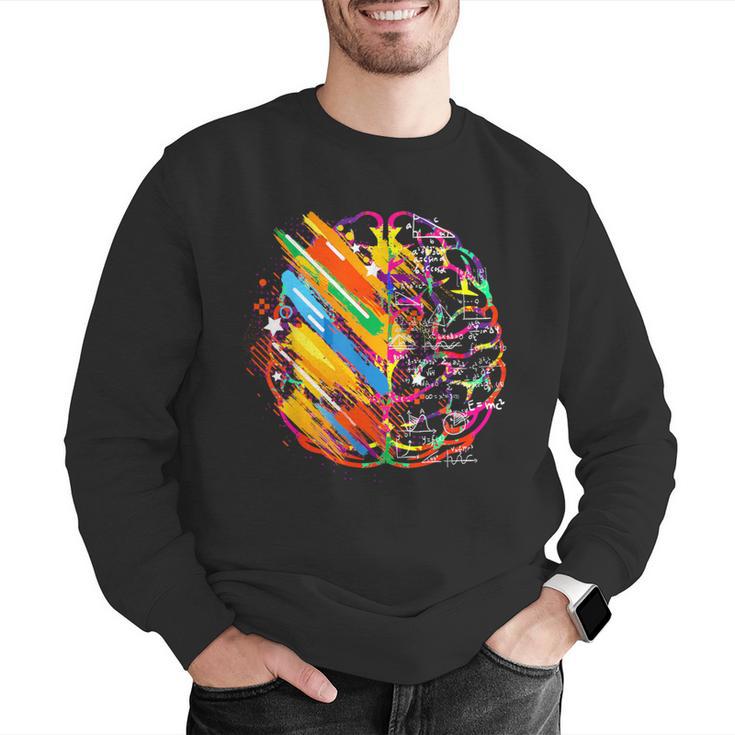 Colorful Brain Art Teacher Artist Painter Student Men Graphic Sweatshirt, funny gift Colorful Brain Art Teacher Artist Painter Student Men Graphic Sweatshirt, funny gift