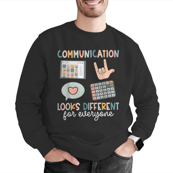 Communication Looks Different For Everyone SPED Teacher ASD Men Graphic Sweatshirt, funny gift Communication Looks Different For Everyone SPED Teacher ASD Men Graphic Sweatshirt, funny gift
