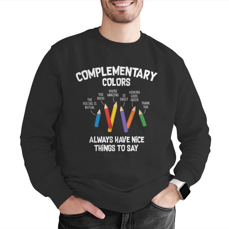Complementary Colors Art Teacher Pun Shirt Men Graphic Sweatshirt, funny gift Complementary Colors Art Teacher Pun Shirt Men Graphic Sweatshirt, funny gift