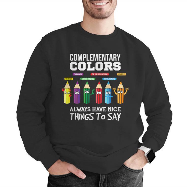 Complementary Colors Pun Artist Art Teacher T-Shirt Men Graphic Sweatshirt, funny gift Complementary Colors Pun Artist Art Teacher T-Shirt Men Graphic Sweatshirt, funny gift