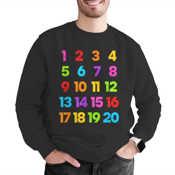 Counting 1-10 Learn To Count Number School Kids Teacher Men Graphic Sweatshirt, funny gift