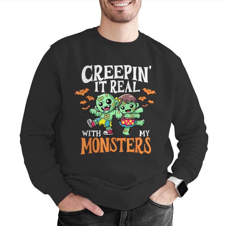 Creepin It Real Monster School Teacher Principal Halloween Men Graphic Sweatshirt, funny gift Creepin It Real Monster School Teacher Principal Halloween Men Graphic Sweatshirt, funny gift
