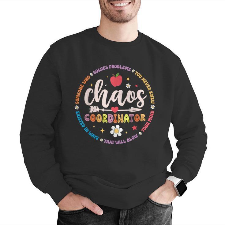 Cute Chaos Coordinator Teacher First Day Of School Men Graphic Sweatshirt, funny gift