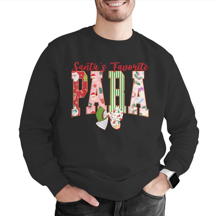 Cute Santas Favorite Para Christmas Paraprofessional Teacher Men Graphic Sweatshirt, funny gift