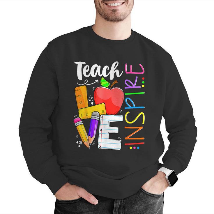 Cute Teach Love And Inspire Men Women Teacher Men Graphic Sweatshirt, funny gift