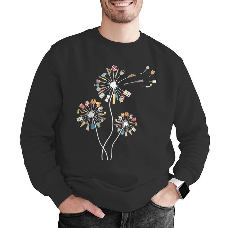 Dandelion Art Shirt For Artist Or Art Teacher Creative Art Men Graphic Sweatshirt, funny gift