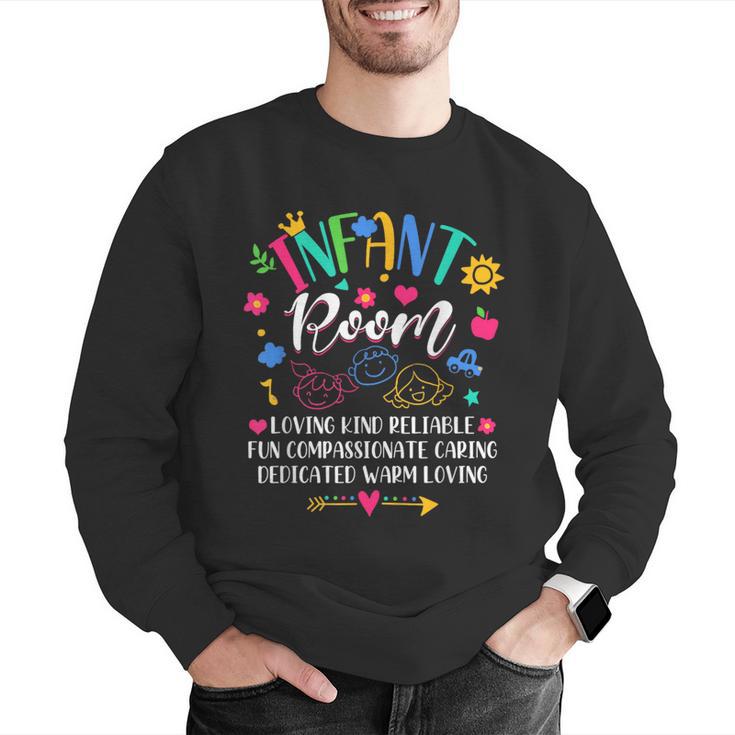 Daycare Provider Loving Kind Reliable Infant Room Teacher Men Graphic Sweatshirt, funny gift Daycare Provider Loving Kind Reliable Infant Room Teacher Men Graphic Sweatshirt, funny gift