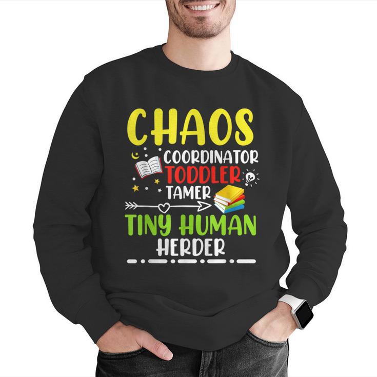Daycare Teacher School Chaos Coordinator Toddler Tamer For Men Women Kids Men Graphic Sweatshirt, funny gift Daycare Teacher School Chaos Coordinator Toddler Tamer For Men Women Kids Men Graphic Sweatshirt, funny gift