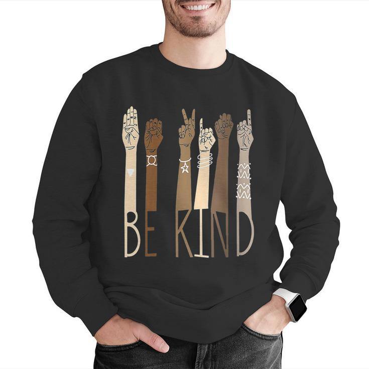 Deaf Be Kind Sign Language Hand Talking Teachers Interpreter Men Graphic Sweatshirt, funny gift Deaf Be Kind Sign Language Hand Talking Teachers Interpreter Men Graphic Sweatshirt, funny gift