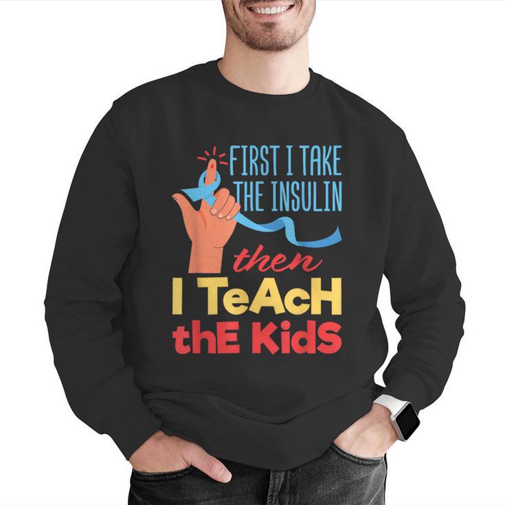 Diabetic Teacher Diabetes Awareness Insulin Blue Ribbon Men Graphic Sweatshirt, funny gift Diabetic Teacher Diabetes Awareness Insulin Blue Ribbon Men Graphic Sweatshirt, funny gift