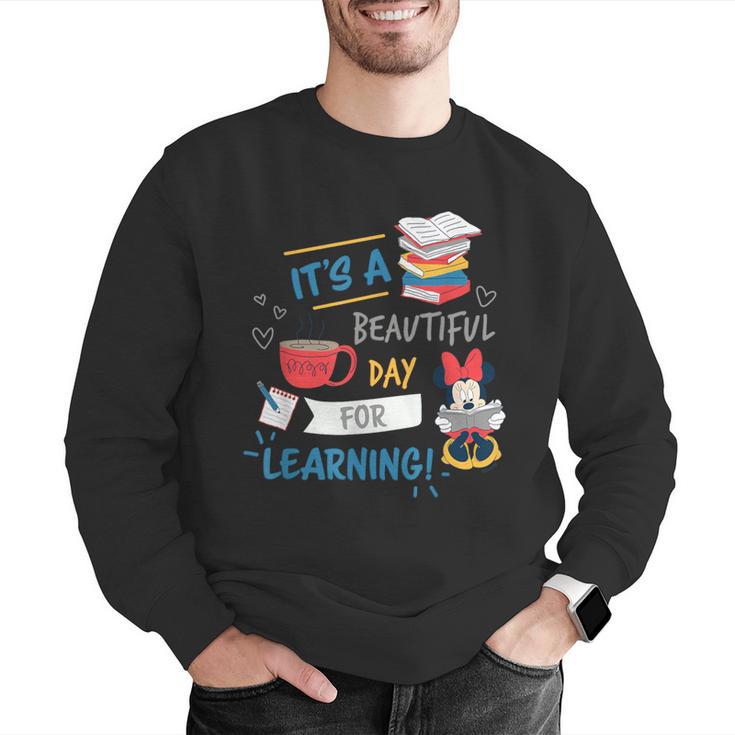 Disney Minnie Mouse Beautiful Day For Learning Teacher's Day Men Graphic Sweatshirt, funny gift Disney Minnie Mouse Beautiful Day For Learning Teacher's Day Men Graphic Sweatshirt, funny gift