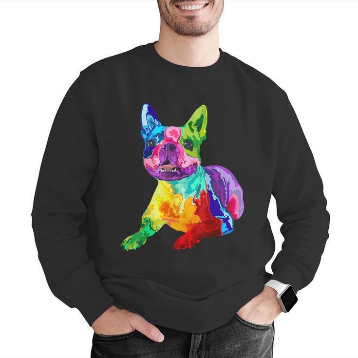 Dog Lover Boston Terrier Dog Colorful Boston Terrier Men Women Kids Men Graphic Sweatshirt, funny gift