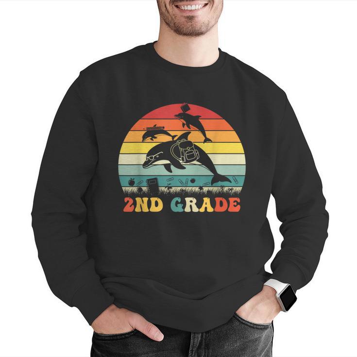 Dolphin Second Grade Back To School Teacher Student Men Graphic Sweatshirt, funny gift Dolphin Second Grade Back To School Teacher Student Men Graphic Sweatshirt, funny gift