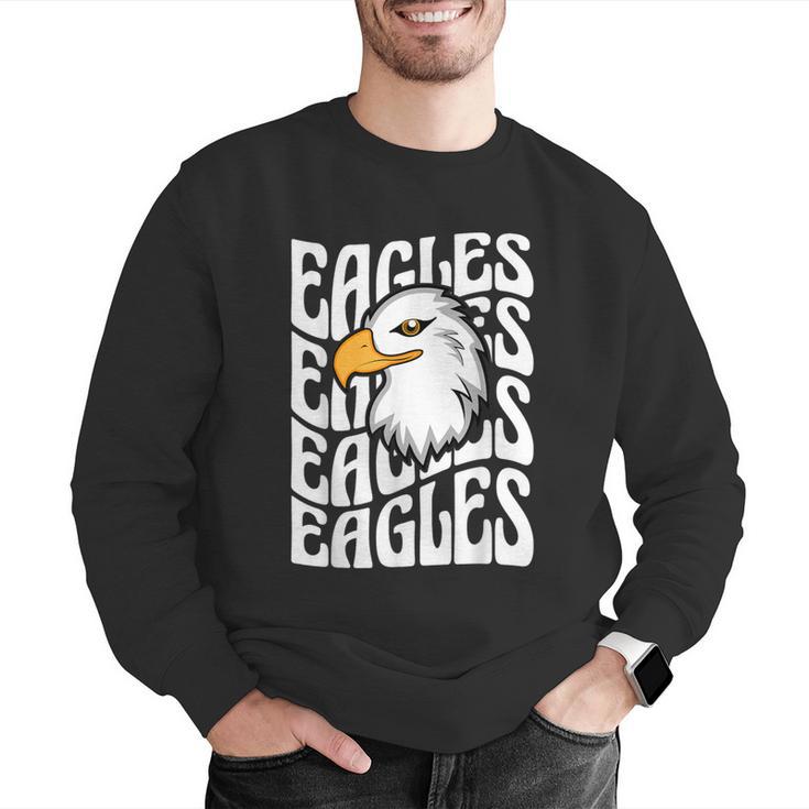Eagles School Sports Fan Team Spirit Teacher Parent Student Men Graphic Sweatshirt, funny gift