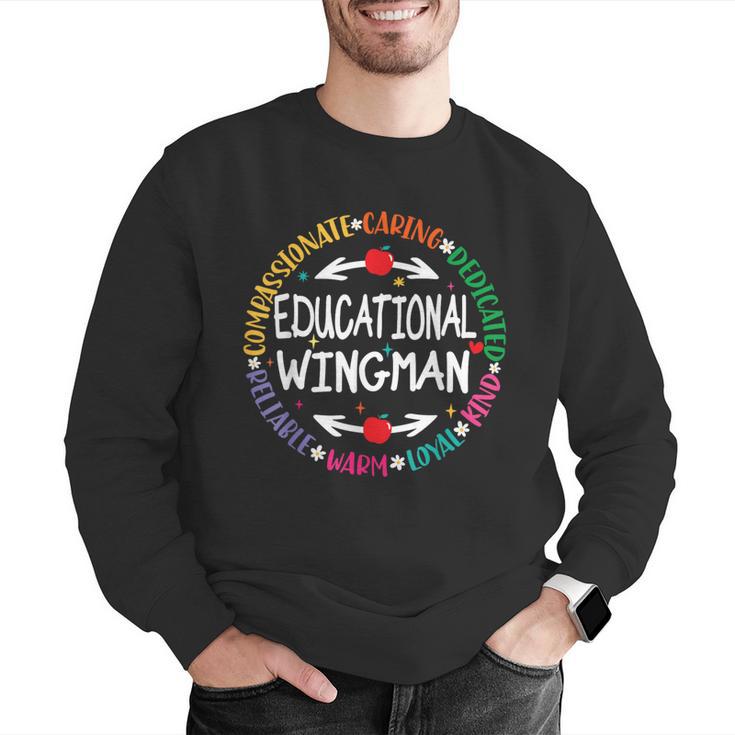 Educational Wingman Assistant Teaching a School Teacher Aide Men Graphic Sweatshirt, funny gift Educational Wingman Assistant Teaching a School Teacher Aide Men Graphic Sweatshirt, funny gift