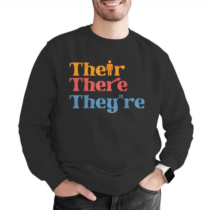 English Teacher Their There Theyre Grammar Men Women Men Graphic Sweatshirt, English Teacher Sweatshirts, funny gift