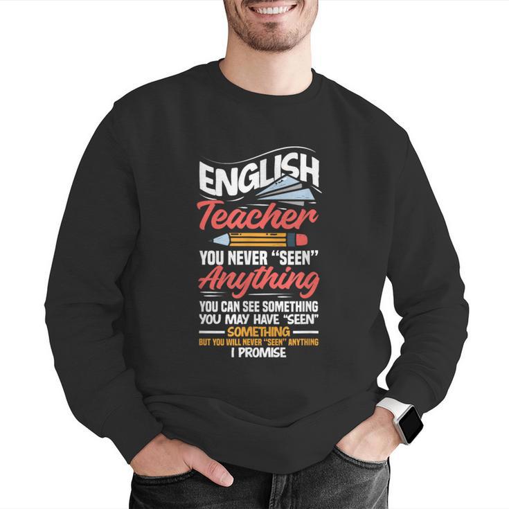 English Teacher Men Graphic Sweatshirt, English Teacher Sweatshirts, funny gift