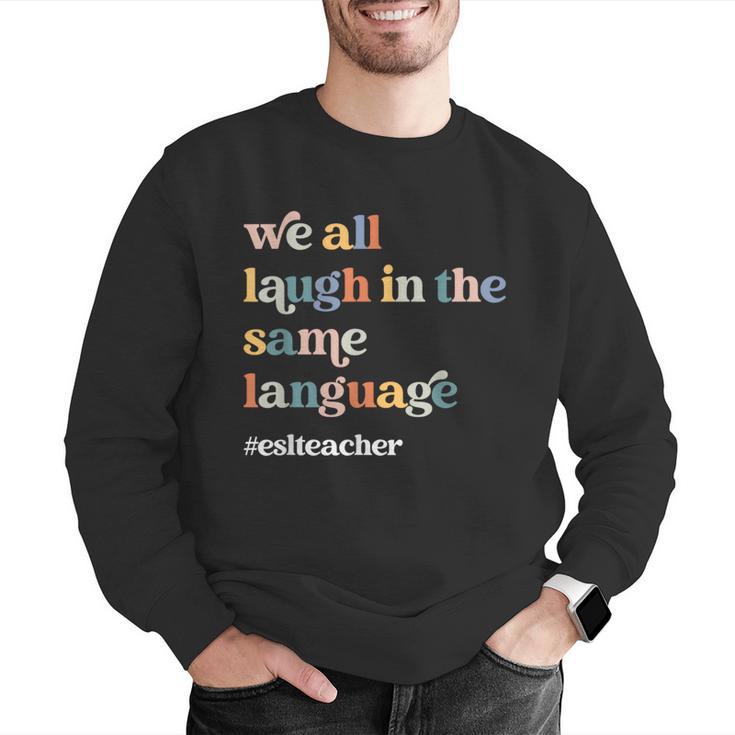 ESL Teacher ESOL Student Cute Retro Back To School First Day Men Graphic Sweatshirt, Esl Teacher Sweatshirts, funny gift