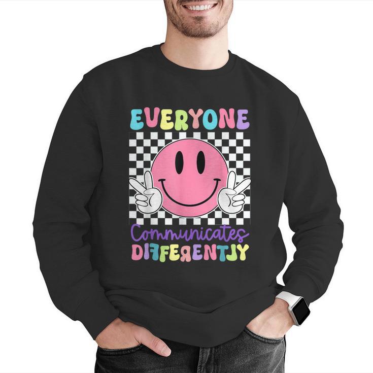 Everyone Communicates Differently Autism Awareness Teacher Men Graphic Sweatshirt, funny gift Everyone Communicates Differently Autism Awareness Teacher Men Graphic Sweatshirt, funny gift