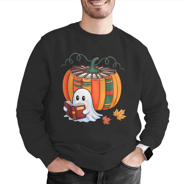Fall Book Pumpkin Ghost Reading Books Halloween Teacher Men Graphic Sweatshirt, funny gift Fall Book Pumpkin Ghost Reading Books Halloween Teacher Men Graphic Sweatshirt, funny gift