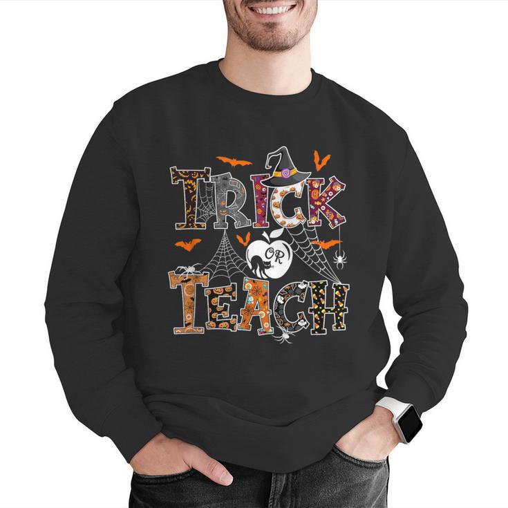 Fall Holiday Themed Thanksgiving Halloween Teacher Trick Or Men Graphic Sweatshirt, funny gift