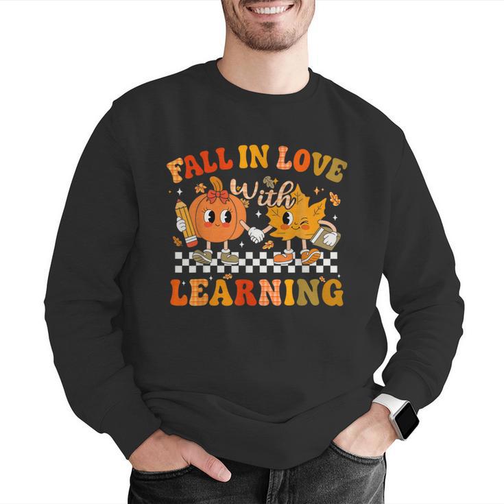 Fall In Love With Learning Autumn Pumpkin Fall Teacher Kids Men Graphic Sweatshirt, funny gift Fall In Love With Learning Autumn Pumpkin Fall Teacher Kids Men Graphic Sweatshirt, funny gift