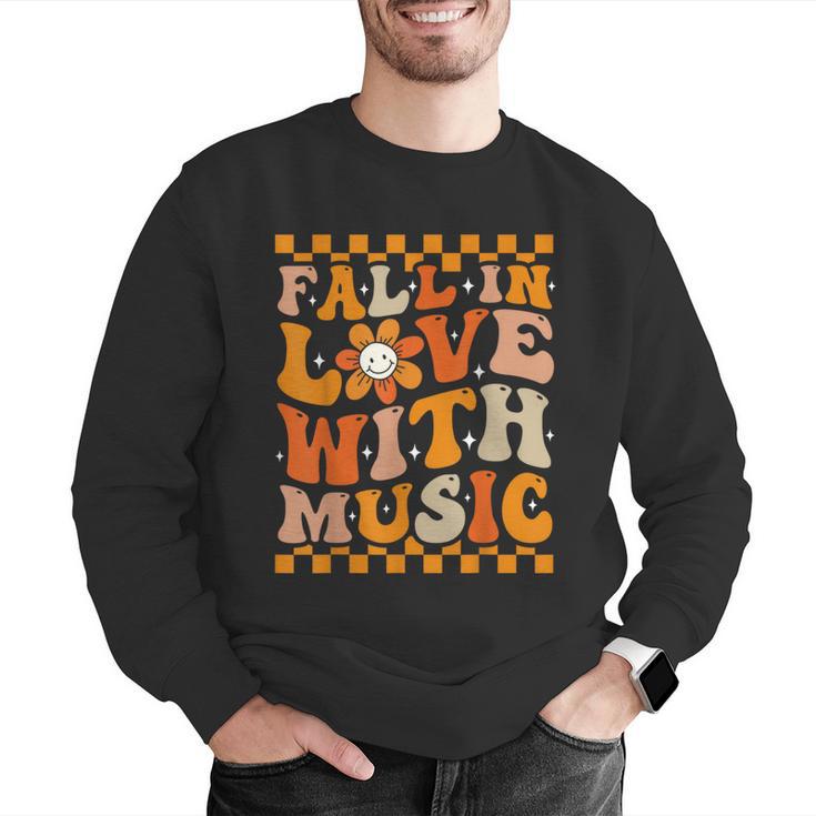 Fall In Love With Music Groovy Thanksgiving Music Teacher Men Women Girls Kids Men Graphic Sweatshirt, Groovy Teacher Sweatshirts, funny gift Fall In Love With Music Groovy Thanksgiving Music Teacher Men Women Girls Kids Men Graphic Sweatshirt, Groovy Teacher Sweatshirts, funny gift