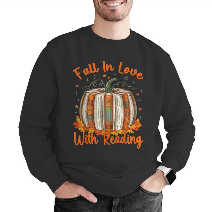 Fall In Love With Reading Pumpkin Autumn Librarians Teacher Men Graphic Sweatshirt, funny gift Fall In Love With Reading Pumpkin Autumn Librarians Teacher Men Graphic Sweatshirt, funny gift