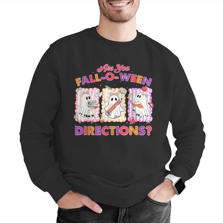 Are You Fall-O-Ween Directions Halloween Teacher Ghost Men Graphic Sweatshirt, funny gift Are You Fall-O-Ween Directions Halloween Teacher Ghost Men Graphic Sweatshirt, funny gift