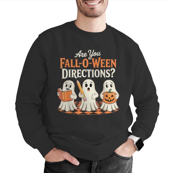 Are You Fall O Ween DirectionsRetro Teacher Halloween Ghost Men Graphic Sweatshirt, funny gift Are You Fall O Ween DirectionsRetro Teacher Halloween Ghost Men Graphic Sweatshirt, funny gift