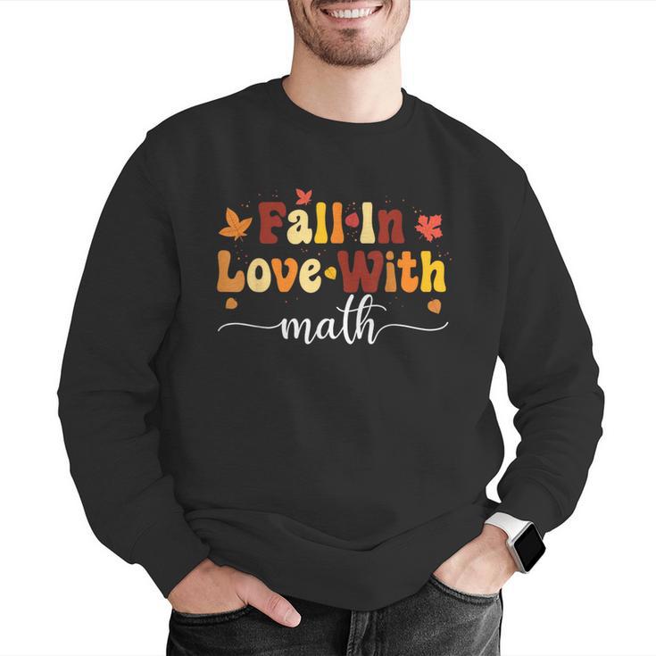 Fall Teacher Fall In Love With Math Math Thanksgiving Men Graphic Sweatshirt, funny gift Fall Teacher Fall In Love With Math Math Thanksgiving Men Graphic Sweatshirt, funny gift