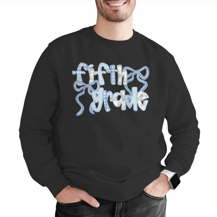 Fifth Grade Team Coquette Bow 5th Grade Teacher Girl Kid Men Graphic Sweatshirt, funny gift