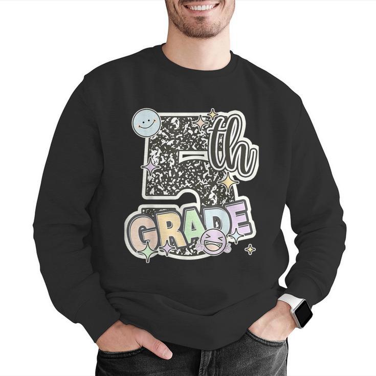 First Day Of Fifth Grade Composition Notebook Teacher Men Graphic Sweatshirt, First Grade Teacher Sweatshirts, funny gift