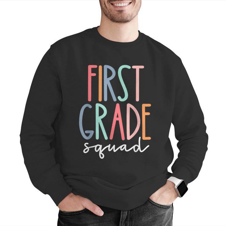 First Grade Squad 1st Grade Teacher Crew Back To School Team Men Graphic Sweatshirt, First Grade Teacher Sweatshirts, funny gift First Grade Squad 1st Grade Teacher Crew Back To School Team Men Graphic Sweatshirt, First Grade Teacher Sweatshirts, funny gift