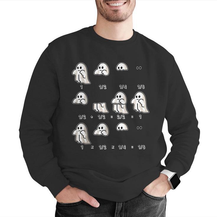 Fractions Math Teacher Ghost Math Halloween Humorous Men Graphic Sweatshirt, funny gift Fractions Math Teacher Ghost Math Halloween Humorous Men Graphic Sweatshirt, funny gift