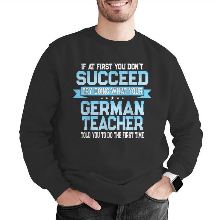 Fun German Teacher Appreciation Language Class Saying Men Graphic Sweatshirt, German Teacher Sweatshirts, funny gift