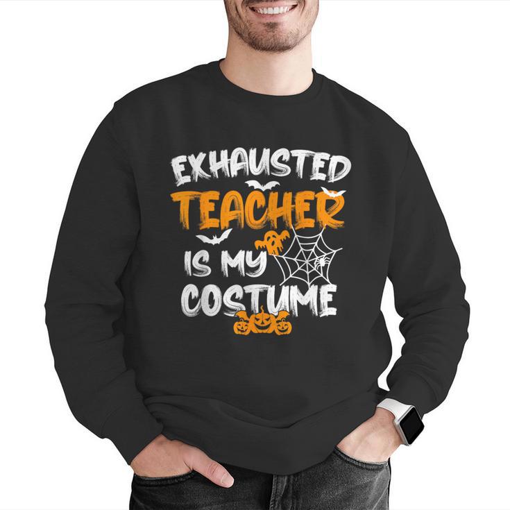 Fun Halloween Sayings Quotes Exhausted Teacher Is My Costume -Adults Short Sleeve Halloween Teacher T-Shirt Small Men Graphic Sweatshirt, funny gift Fun Halloween Sayings Quotes Exhausted Teacher Is My Costume -Adults Short Sleeve Halloween Teacher T-Shirt Small Men Graphic Sweatshirt, funny gift
