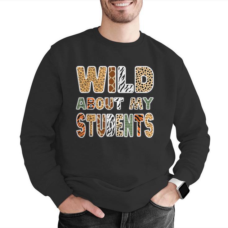 Fun Zoo Animal Print Teacher Shirts Wild About My Students Men Graphic Sweatshirt, funny gift Fun Zoo Animal Print Teacher Shirts Wild About My Students Men Graphic Sweatshirt, funny gift