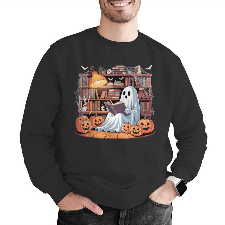 Ghost Book Reading Halloween Books Lover Teacher Men Graphic Sweatshirt, funny gift Ghost Book Reading Halloween Books Lover Teacher Men Graphic Sweatshirt, funny gift