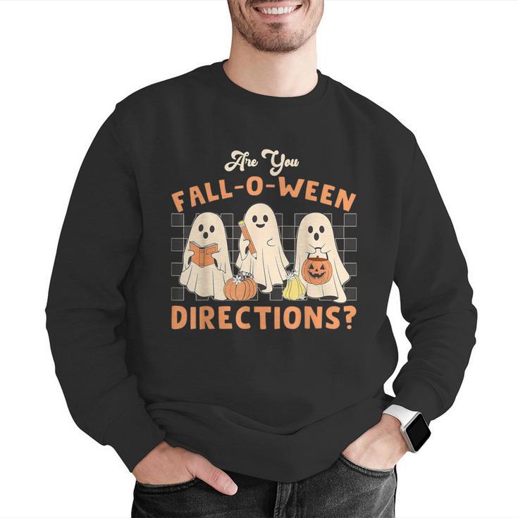 Ghost Are You Fall-O-Ween Directions Teacher Halloween Men Graphic Sweatshirt, funny gift