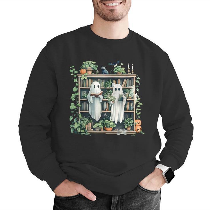 Ghost Plant Library Halloween Reading Books Teacher Vintage Men Graphic Sweatshirt, funny gift Ghost Plant Library Halloween Reading Books Teacher Vintage Men Graphic Sweatshirt, funny gift