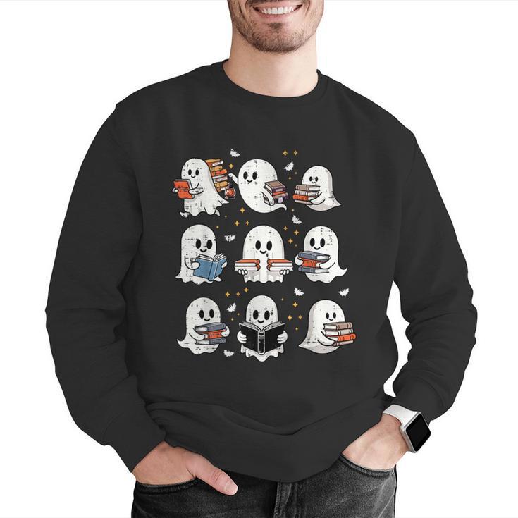 Ghosts With Books Library Halloween Men Women Kids Teacher Men Graphic Sweatshirt, funny gift Ghosts With Books Library Halloween Men Women Kids Teacher Men Graphic Sweatshirt, funny gift