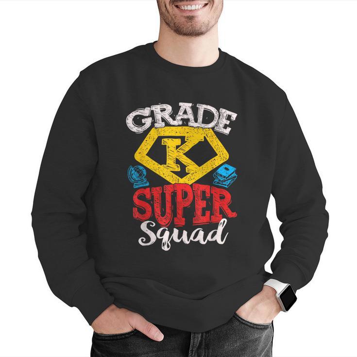 Grade K Super Squad Superhero Kindergarten Teacher Team Men Graphic Sweatshirt, Super Teacher Sweatshirts, funny gift Grade K Super Squad Superhero Kindergarten Teacher Team Men Graphic Sweatshirt, Super Teacher Sweatshirts, funny gift